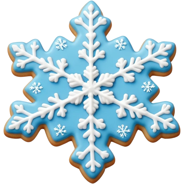 Christmas cookie snowflake emoji