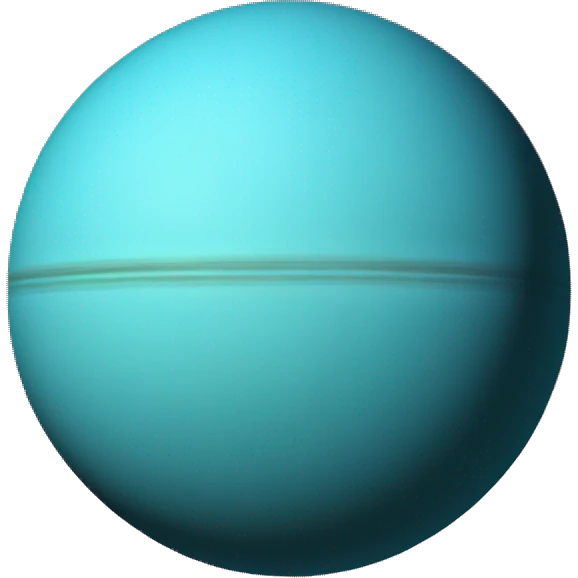 Simple Uranus planet with faint ring syste emoji