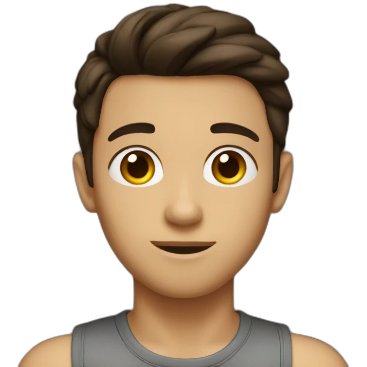 brunette Beautiful boy emoji