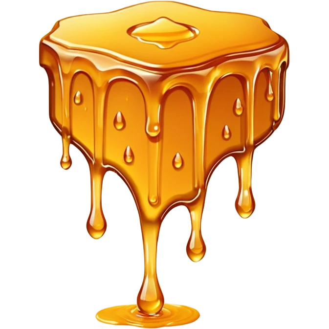 a piece of honeycomb dripping honey emoji