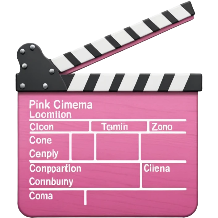 Pink cinema clapboard emoji