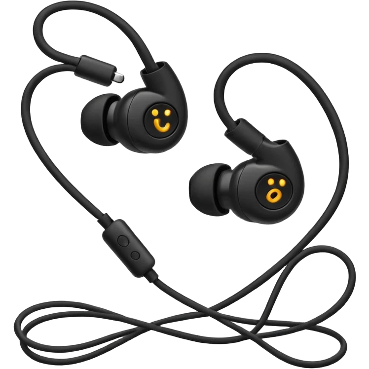 old wired earphones emoji