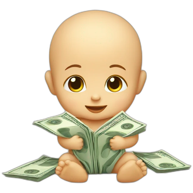 baby with money emoji