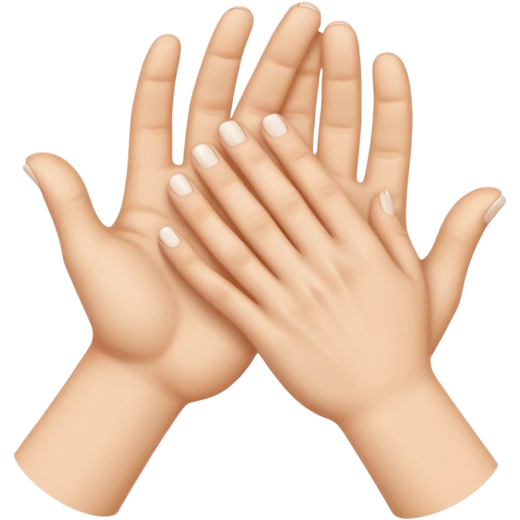 two white hands in a secret handshake emoji
