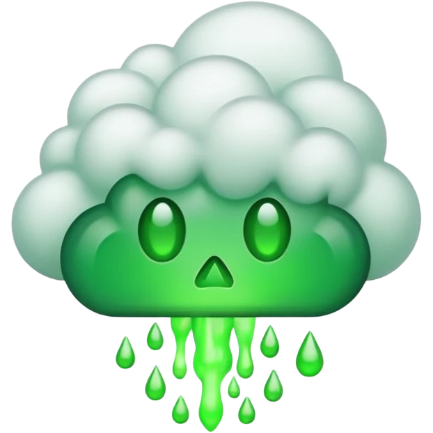 poisonous gas, isometric emoji