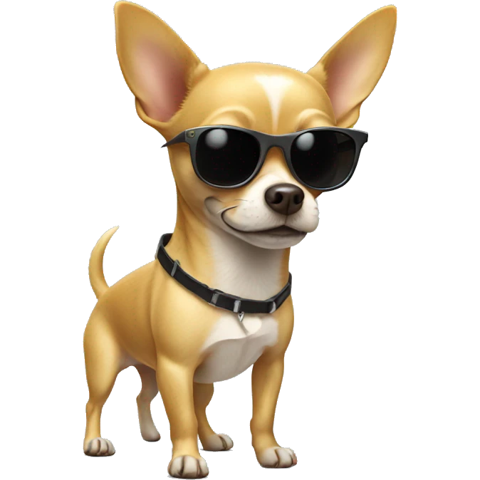 Chihuahua with sunglasses  emoji