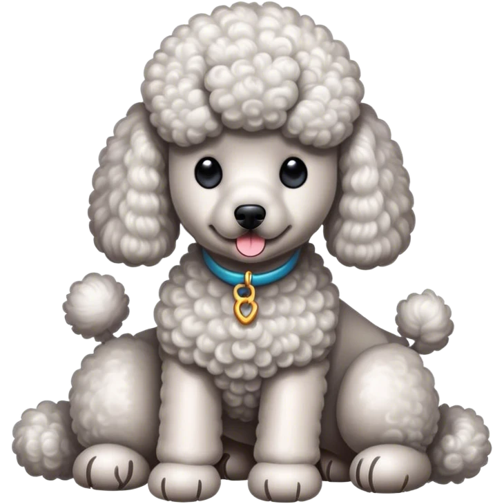 Poodle con un moño emoji