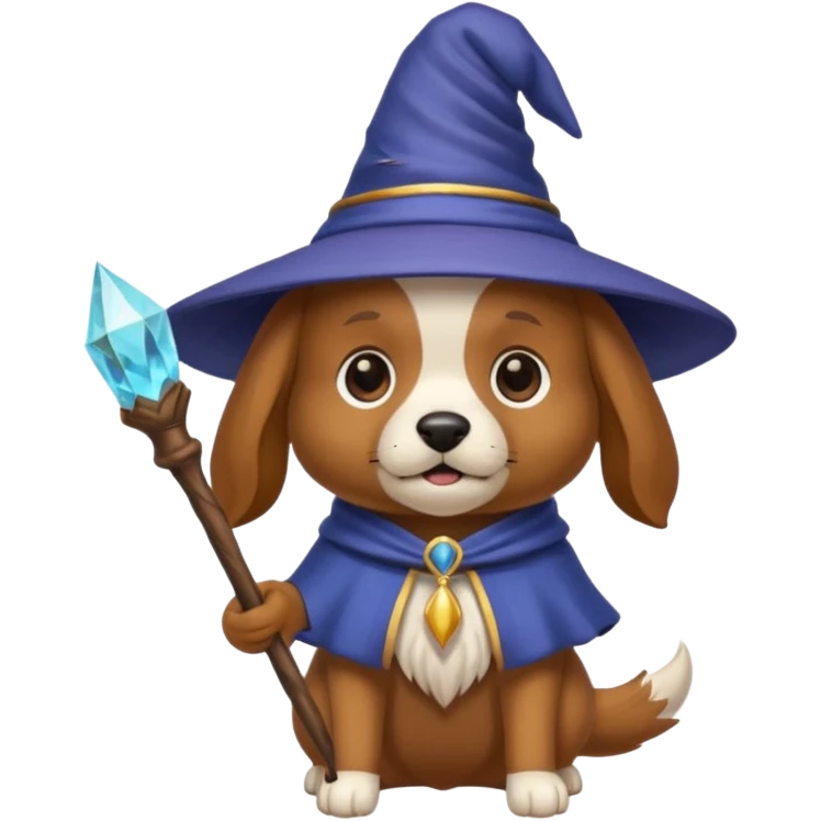 Dog wizard emoji