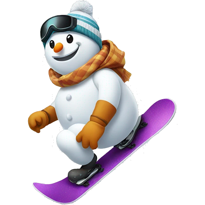 Snowman Snowboarding  emoji