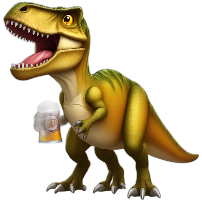 t-rex-with-beer emoji