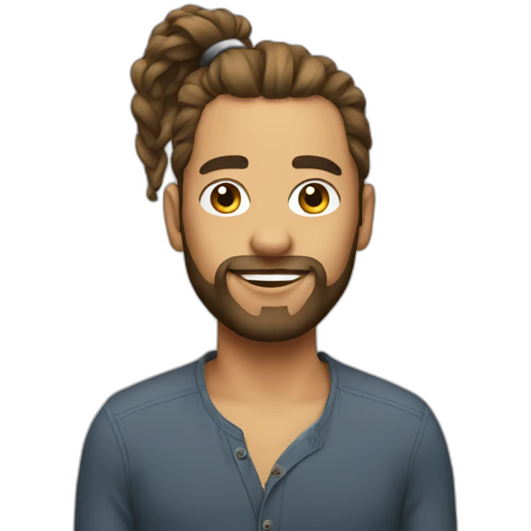 designer with man bun emoji