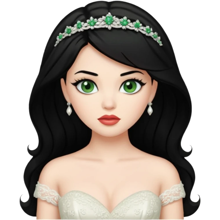black haired green eyes aesthetic  plump lips  that makes her hair look behind nicole peltz at wedding emoji