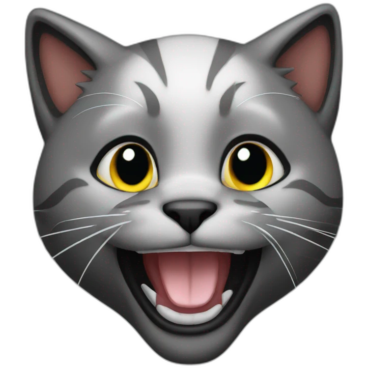 cat black and grin eas emoji