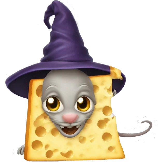 evil cheese wizard mouse emoji