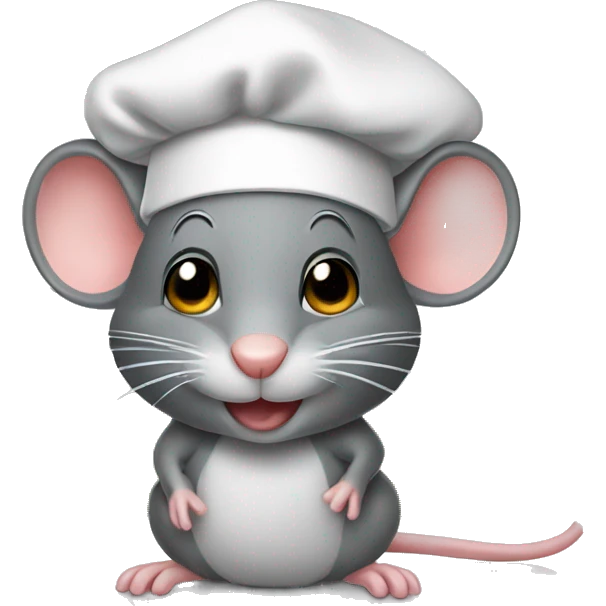 Mouse in kitchen cap emoji