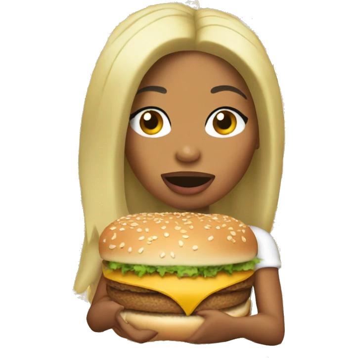 Nicki minaj eating big mac emoji