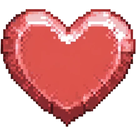 red pixel heart emoji