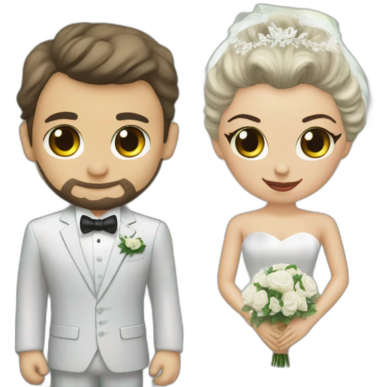 Batman & catwoman wedding  emoji