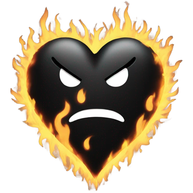 Black fiery heart emoji