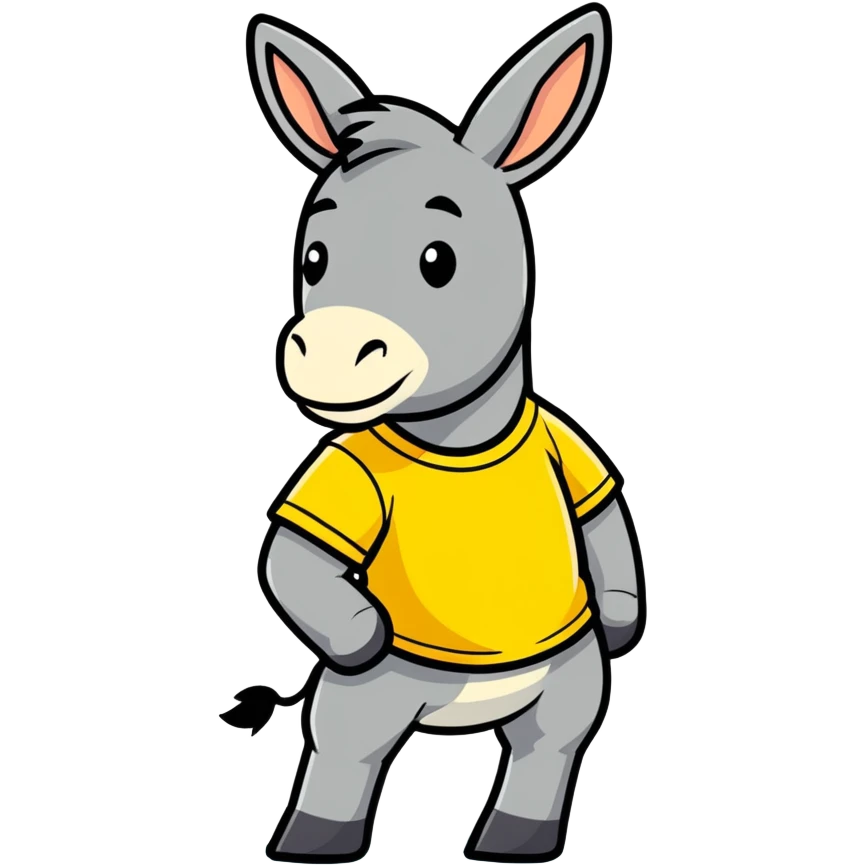 Donkey in yellow shirt  emoji