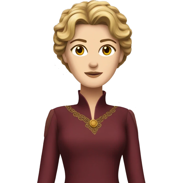 Cersei Lanister burgundy dress emoji