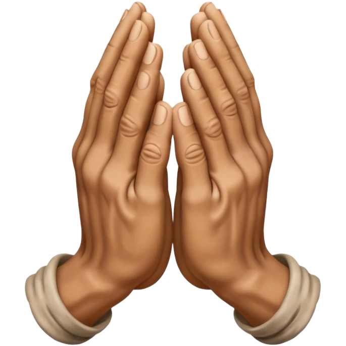 Black praying hand emoji
