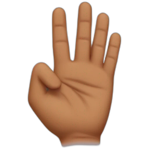 Three-finger scout salute emoji