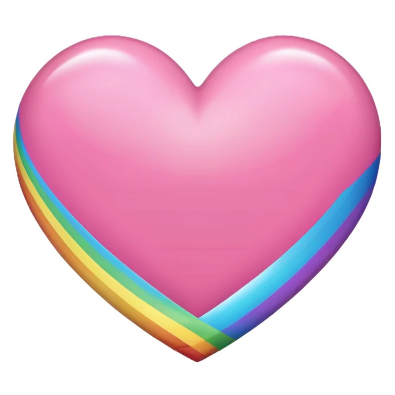 sakura heart with a rainbow emoji