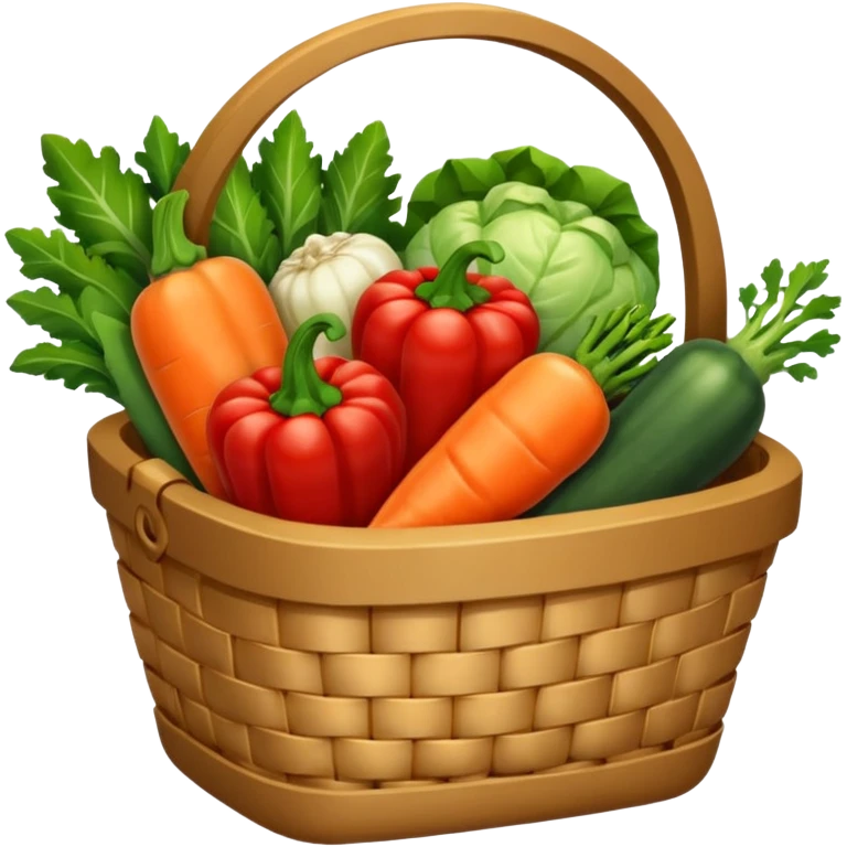 generate an image for vegetables basket emoji