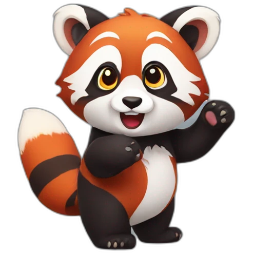 redpanda saying hello emoji