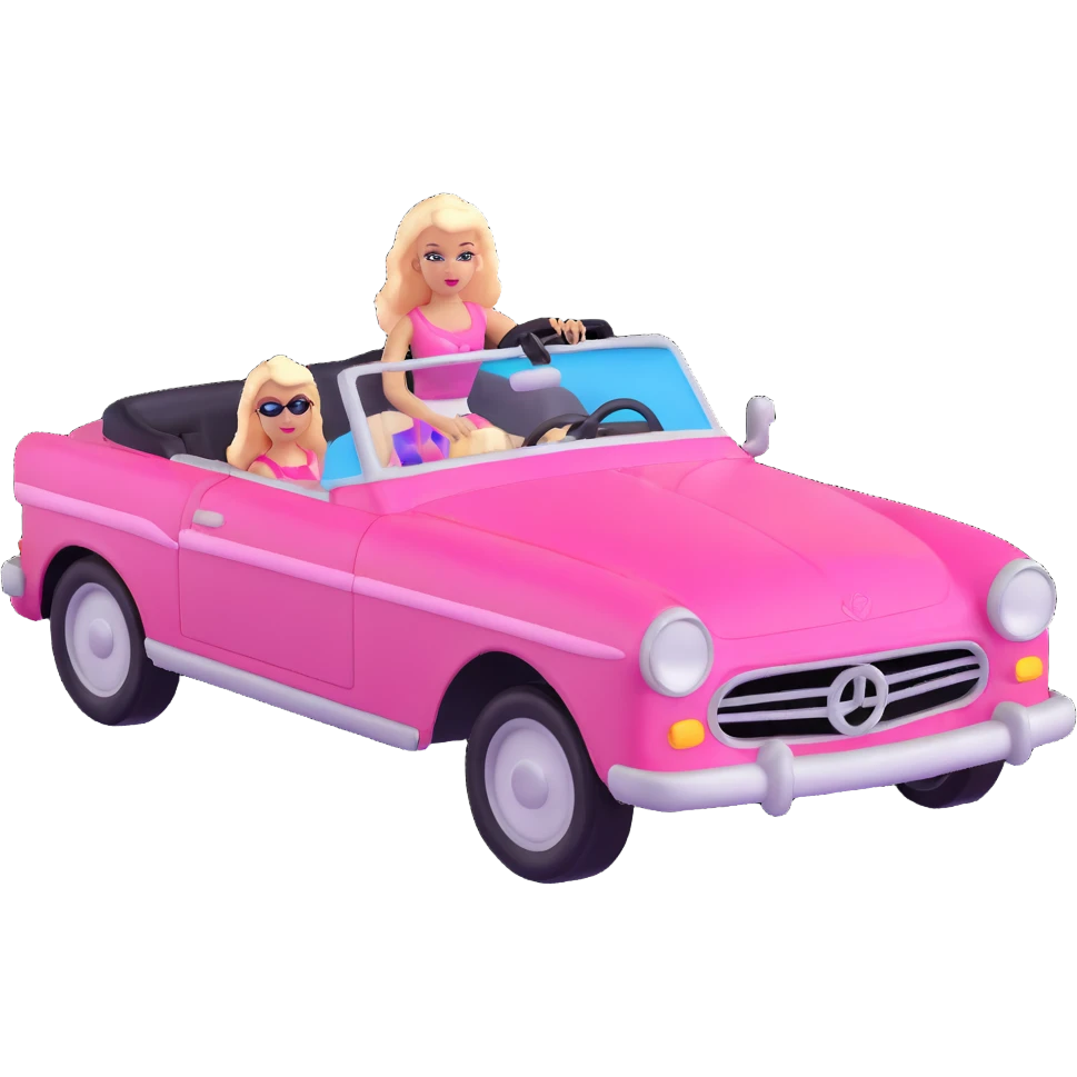 Barbie convertible car emoji