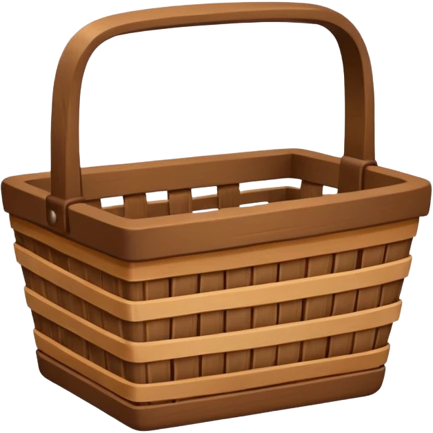 Wooden basket emoji