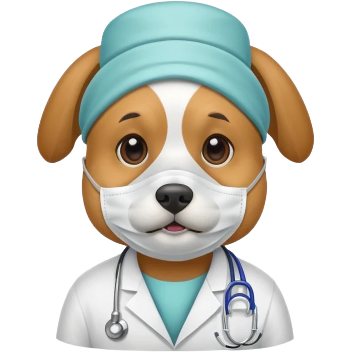 doctor dog Wearing Medical Mask emoji