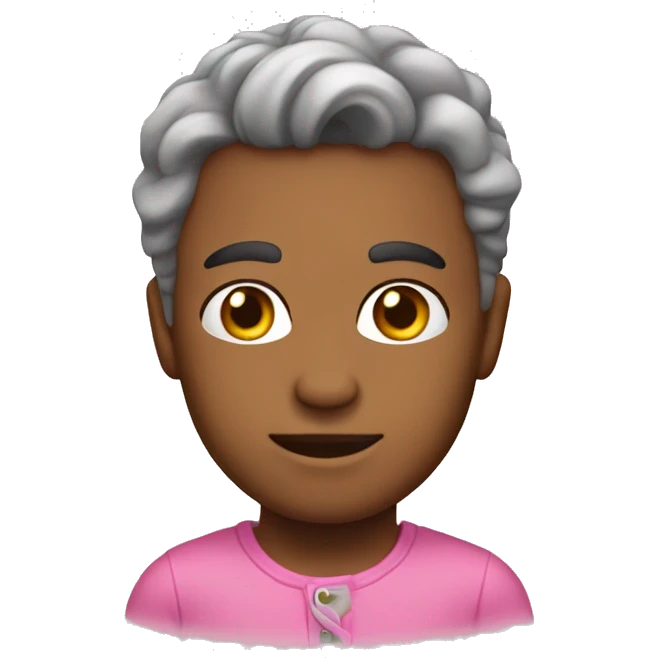 Um emoji de laço rosa claro emoji