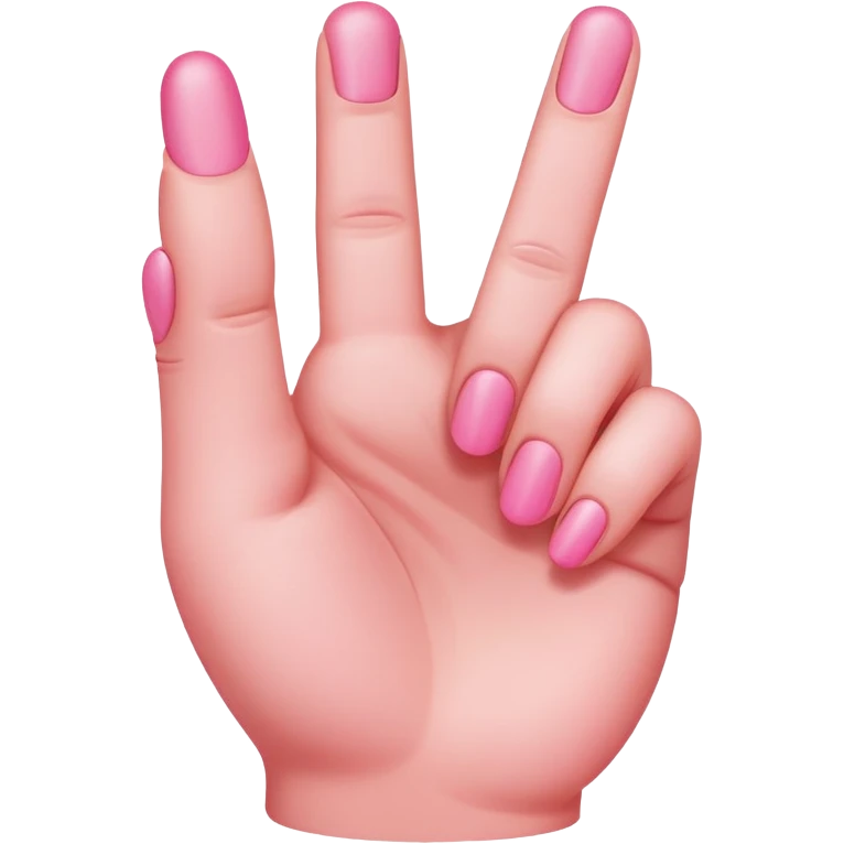 Pink middle finger emoji