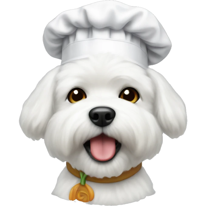 Bichon with chef hat emoji