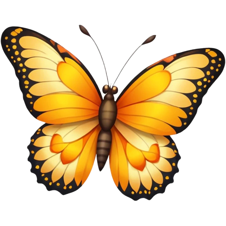 Butterfly with sunflowers emoji