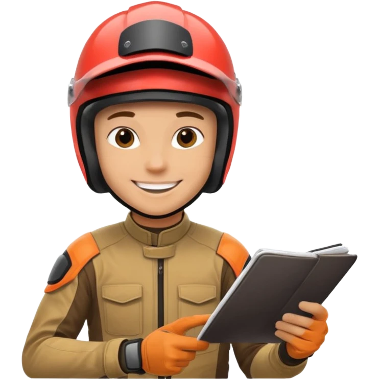 dirtbike rider signing autographs emoji