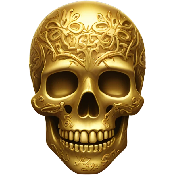 Golden skull emoji