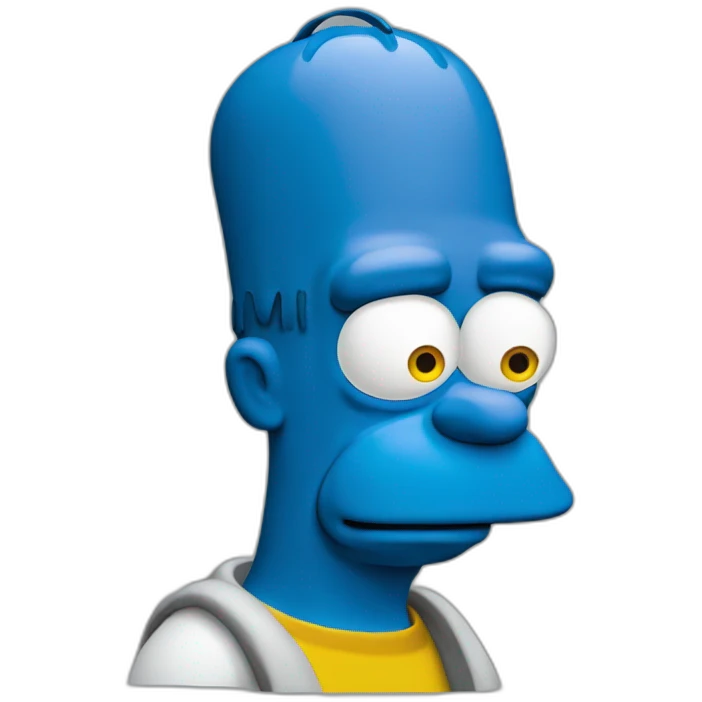 Blue homer simson emoji