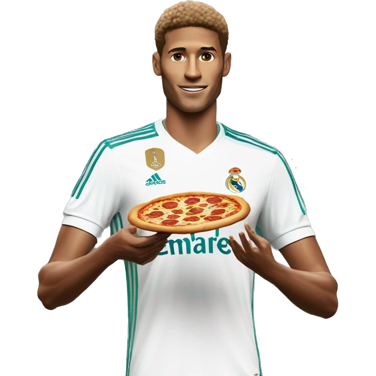 skinny jude bellingham real madrid holding a pizza emoji
