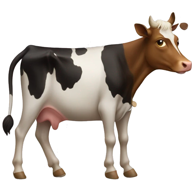 Cat riding a cow emoji