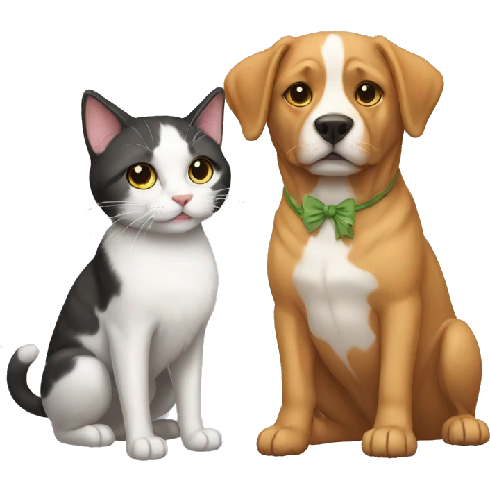 Dog married cat emoji