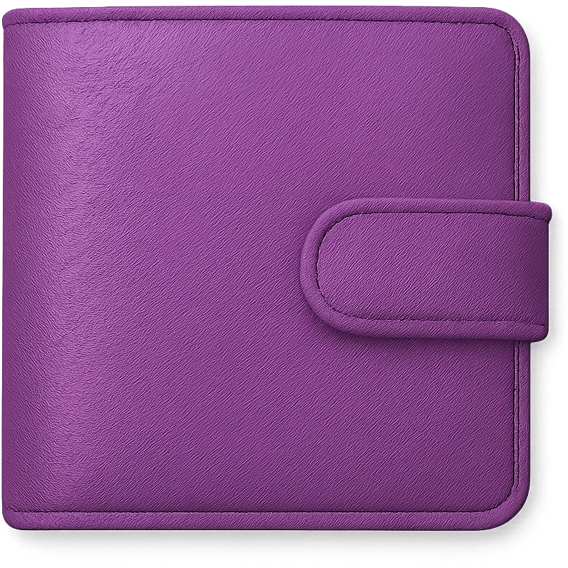 purple wallet emoji