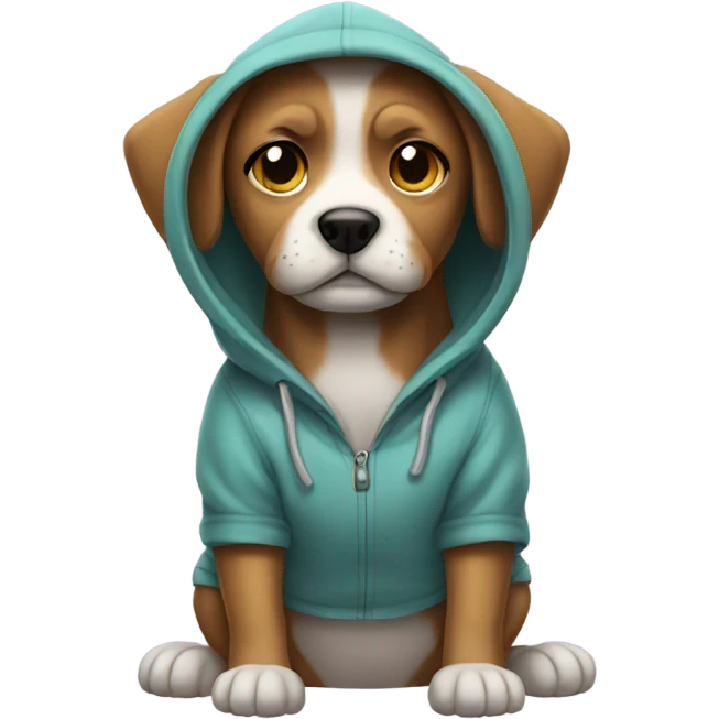 Dog wear a hoodie emoji