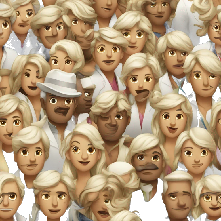 vaporvawe group of rich people emoji