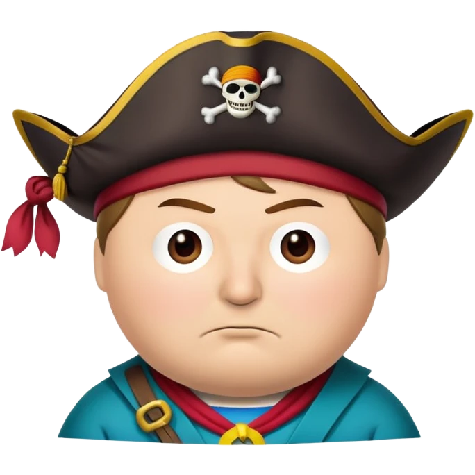 cartman with a pirate hat emoji