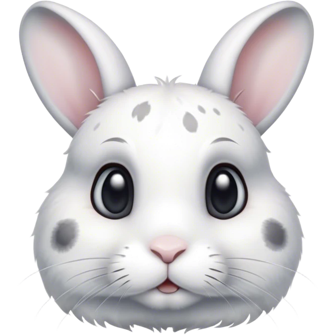 White with grey spot bunny emoji