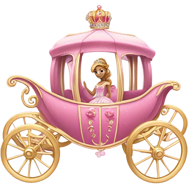 pink carriage princess emoji