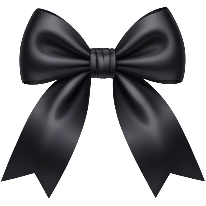 Black bow emoji